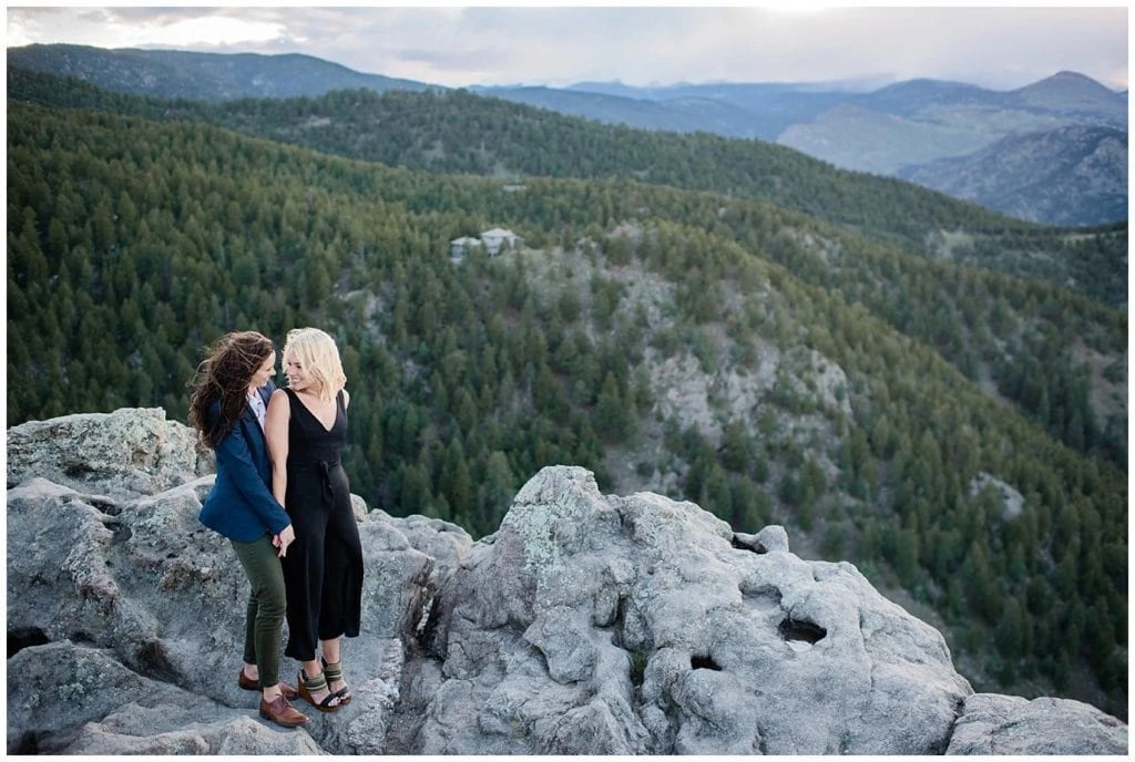 Lost Gulch Overlook sunset engagement by LGBT wedding photographer Jennie Crate