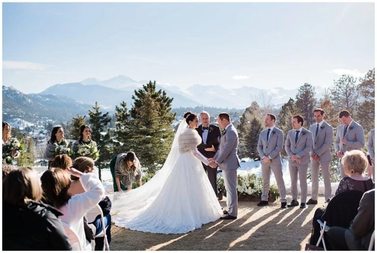 An Outdoor Winter Wedding in Estes Park | B + M