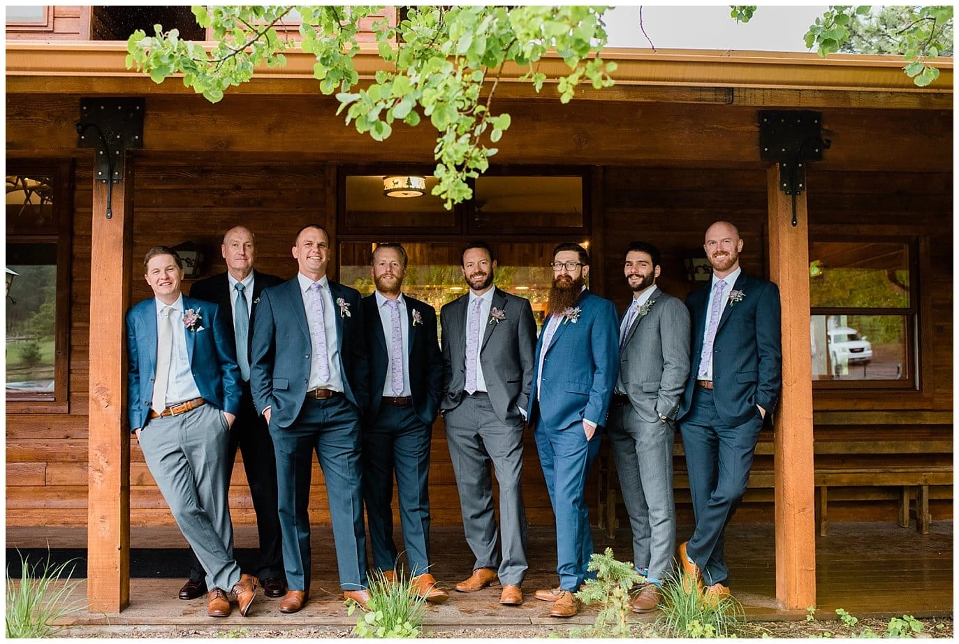groomsmen at Wild Basin Lodge wedding photo