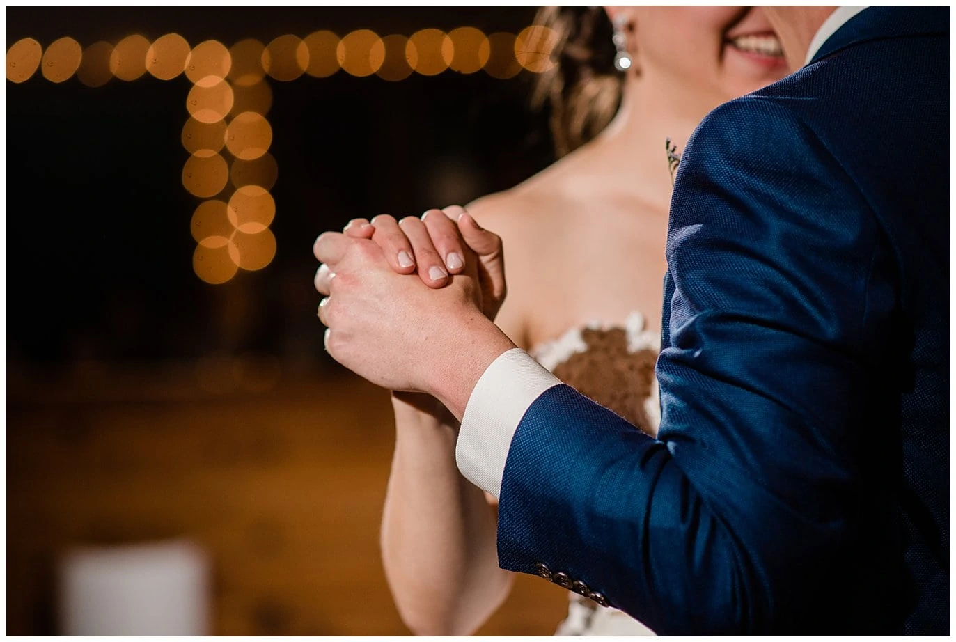first dance hands at colorado wedding photo