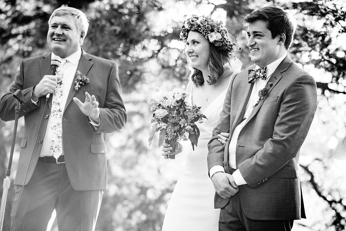 outdoor toasts at Evergreen Memorial Barn wedding photo