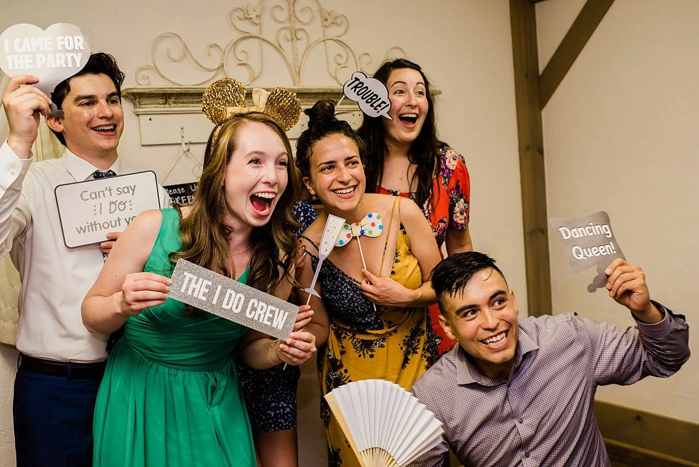 bridal party photo booth photo