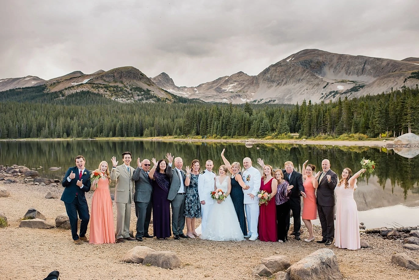 Intimate Long Lake Colorado Wedding guests