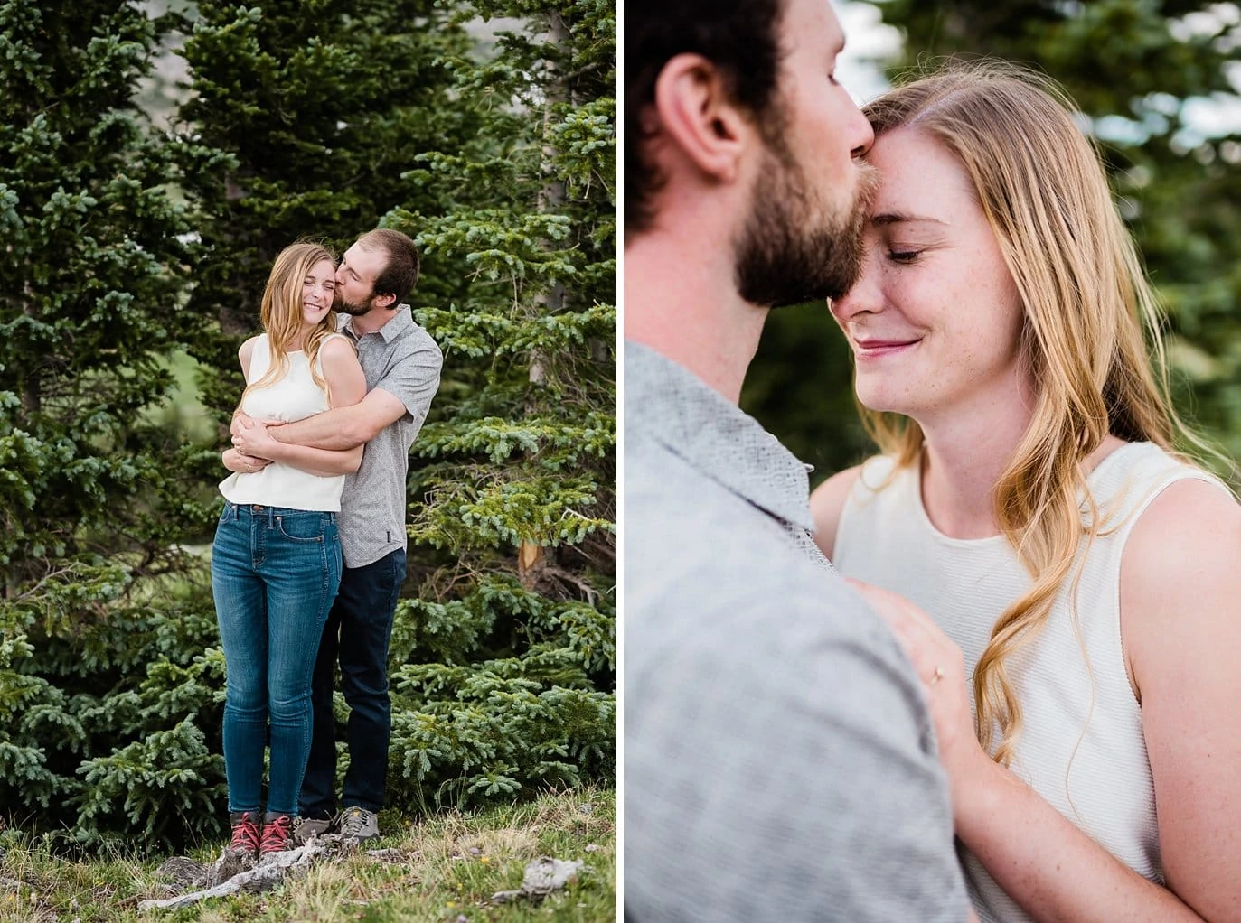 intimate outdoor engagement photo