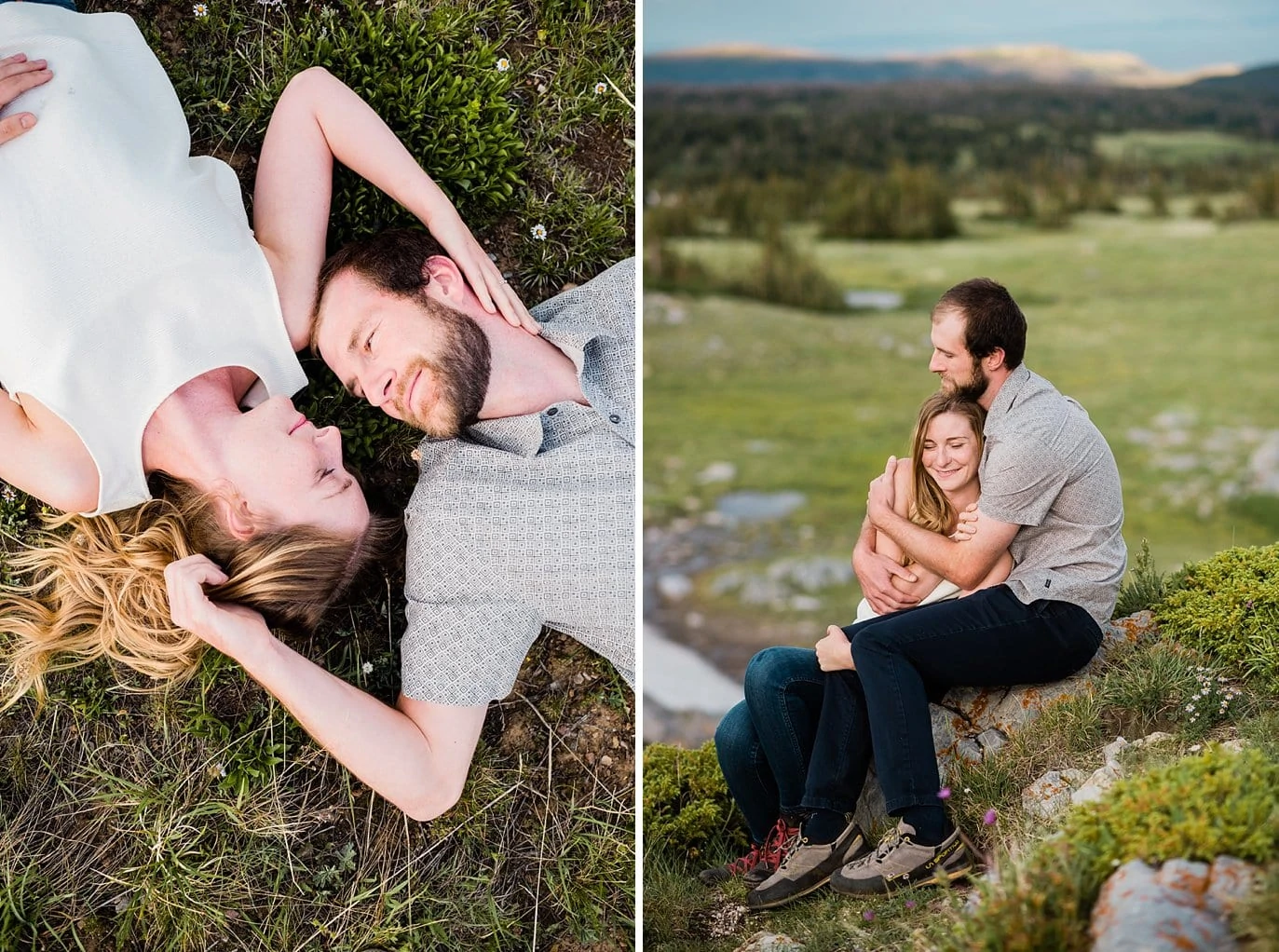 Outdoor Wyoming engagement photo