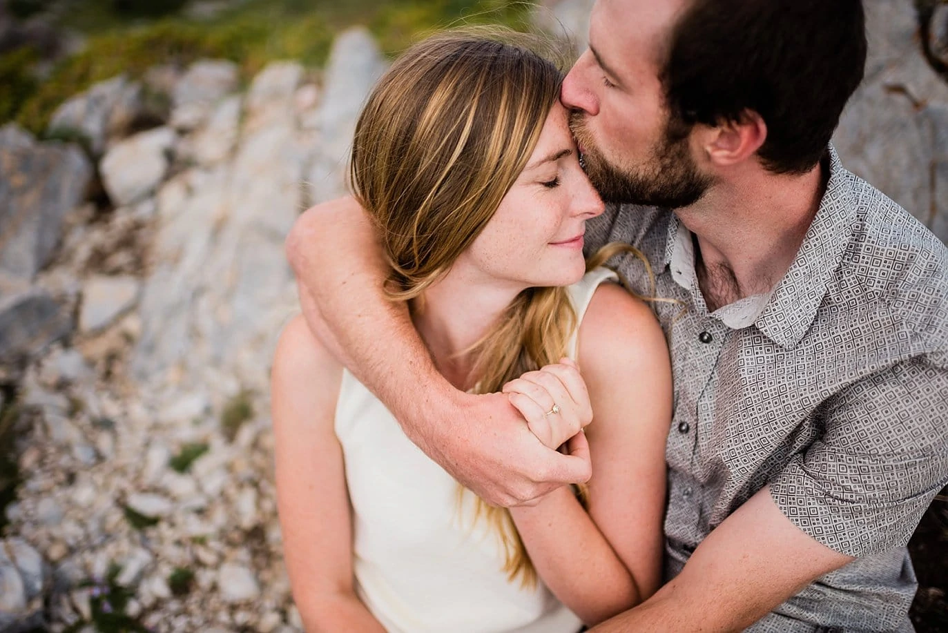 intimate engagement session cuddles photo