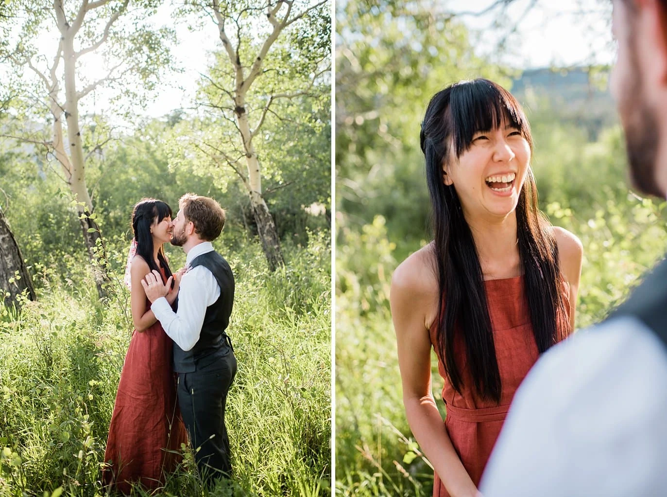 relaxed summer RMNP engagement photo