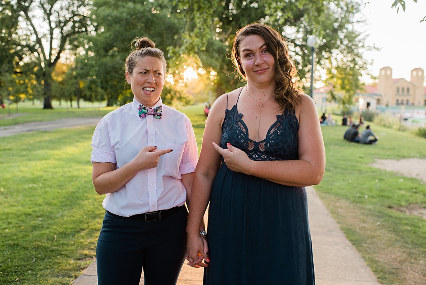 same-sex proposal in City Park Denver by Denver proposal photographer Jennie Crate