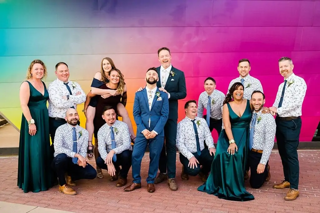 vibrant and colorful denver gay wedding