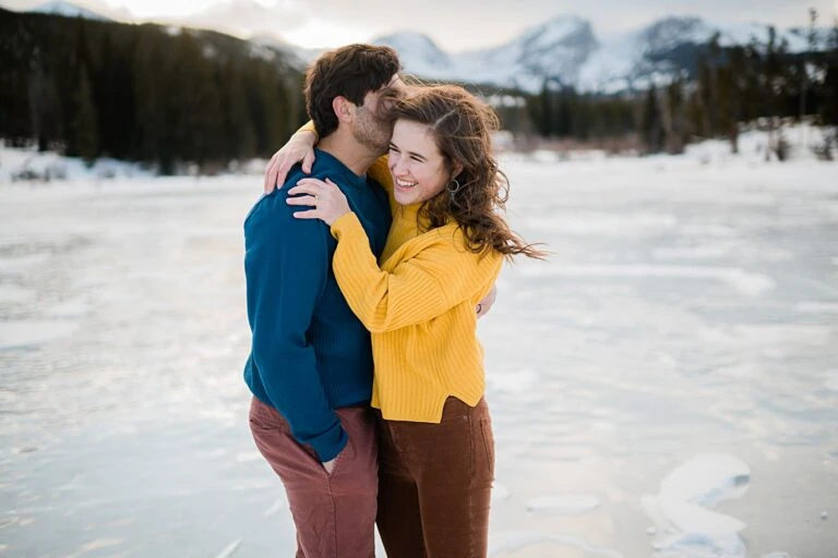 Jamie and John’s 3M Curve and Sprague Lake Winter Engagement
